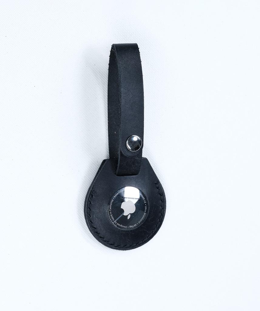 TAGY Black Leather Airtag Cover