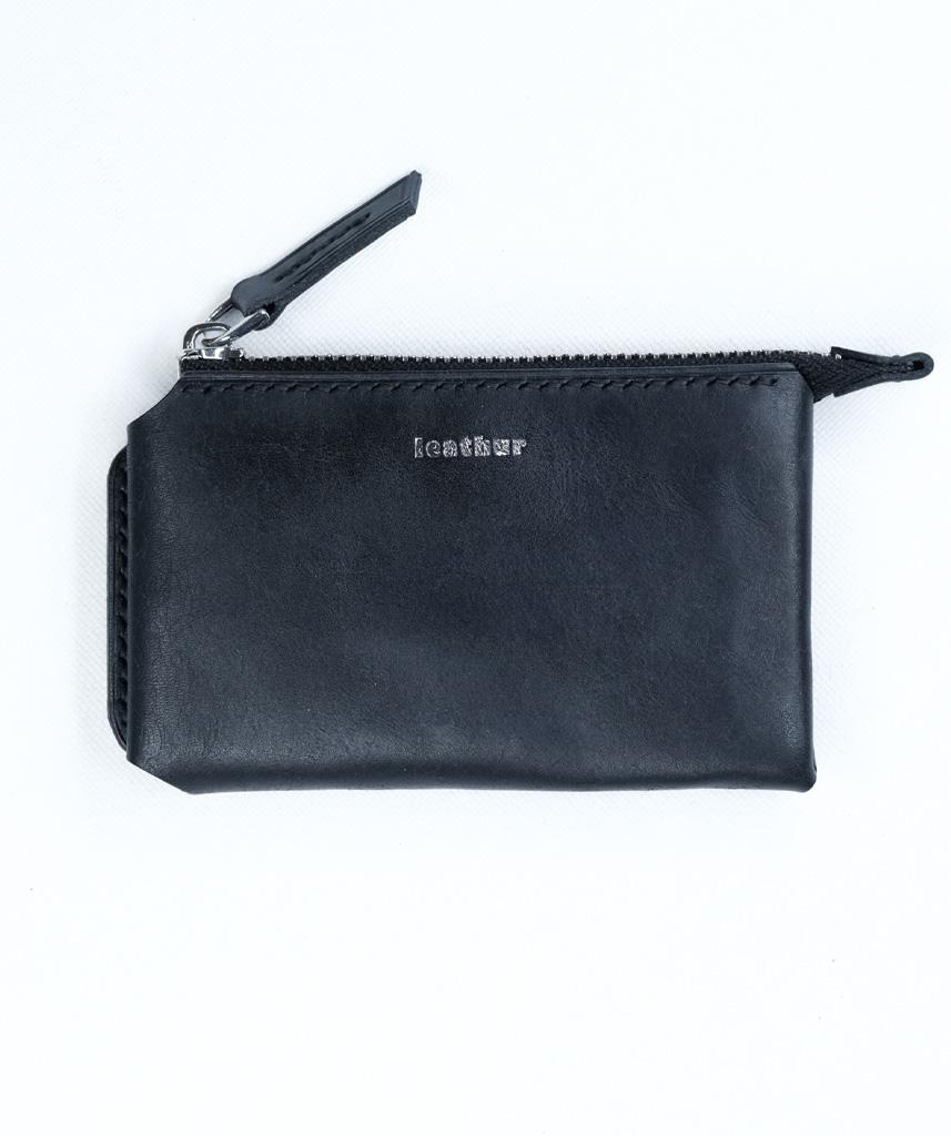 BOLD ZIP WALLET Siyah Deri Kart ve Para Cüzdanı