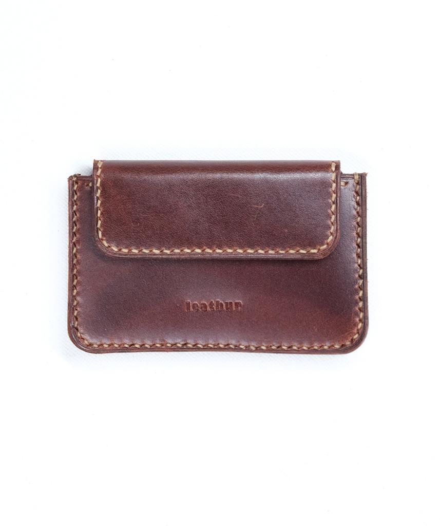 FUMI MINI Brown Leather Card Holder