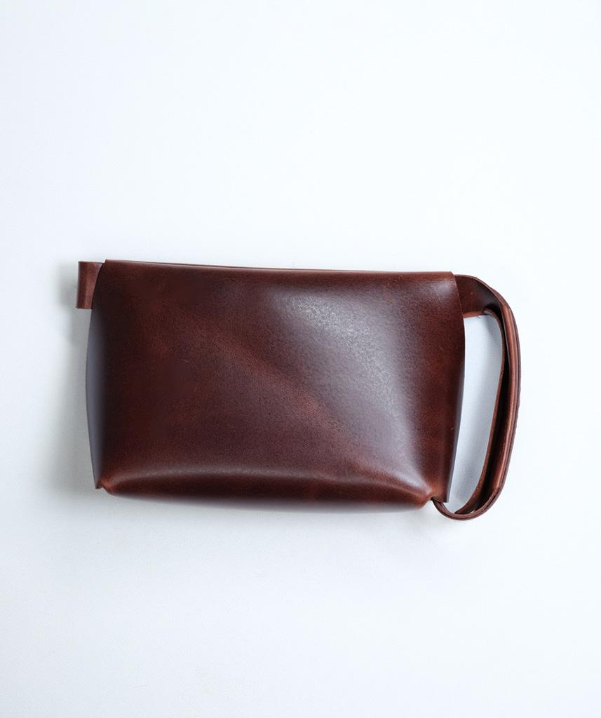 ORI MAX Brown Leather Clutch Charm