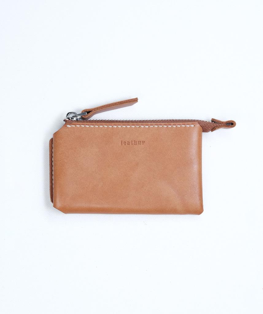 BOLD ZIP WALLET Amber Leather Wallet