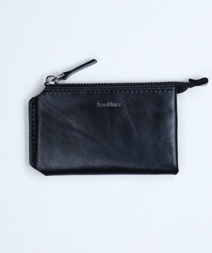 BOLD ZIP WALLET Siyah Yumuşak Doku Deri Kart ve Para Cüzdanı