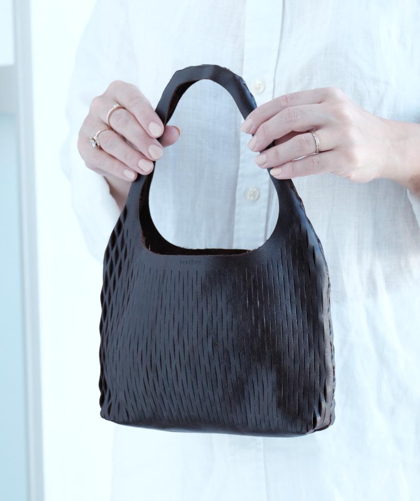 MESH MINI Dark Brown Leather Bag